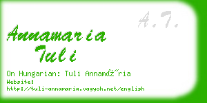 annamaria tuli business card